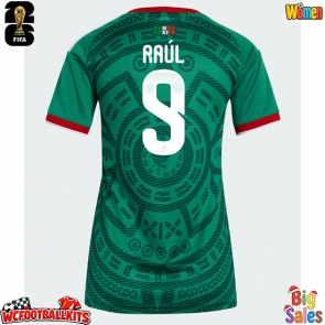Mexico Raul Jimenez #9 Replica Home Stadium Shirt for Women World Cup 2026 Short Sleeve